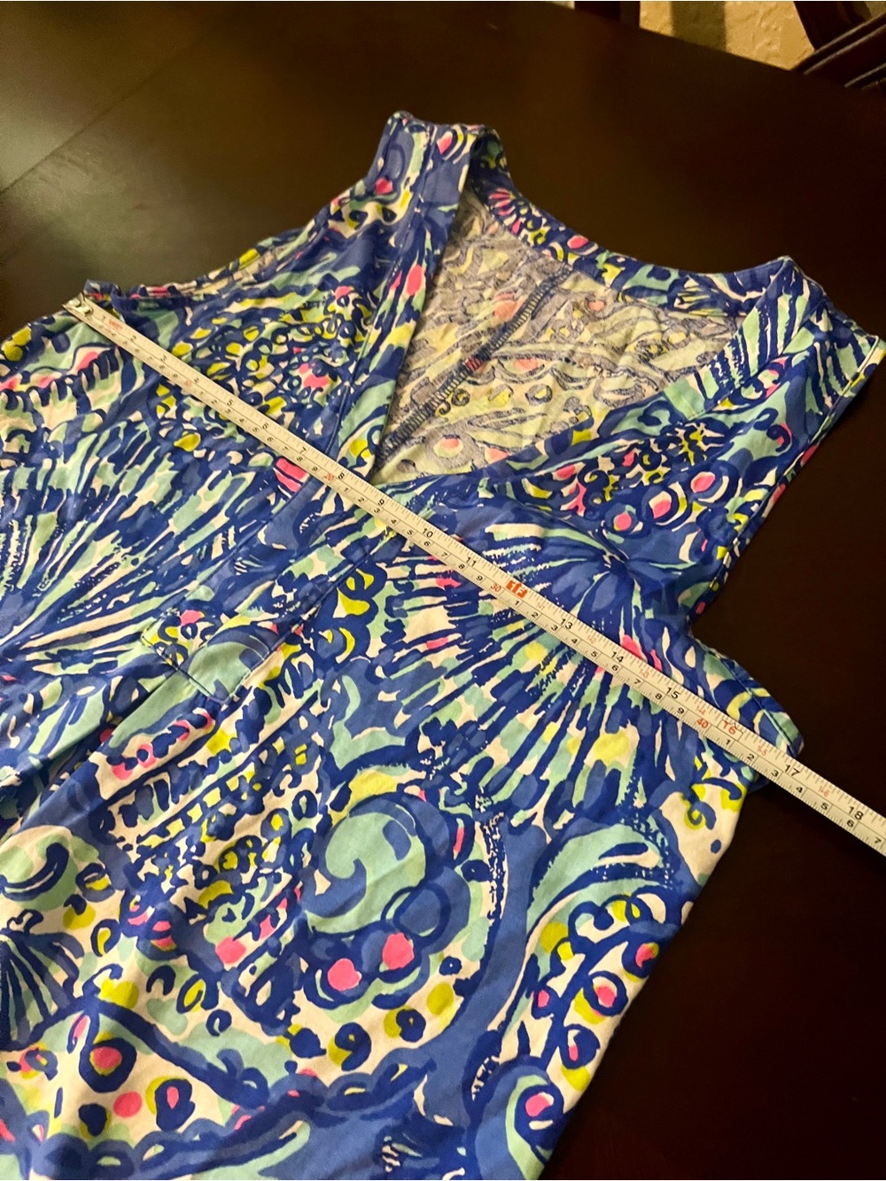 Lilly Pulitzer Amina V-neck Blue Multi Paisley Print Sleeveless Dress Size Small - Picture 8 of 13